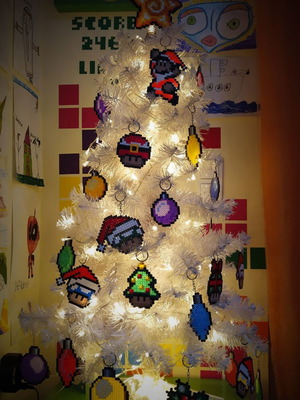 Σετ Χειροποίητα Στολίδια Χριστουγεννιάτικου Δέντρου Xmas Super Mario καινούργιο