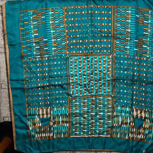 Pure silk scarf like new, blue and green