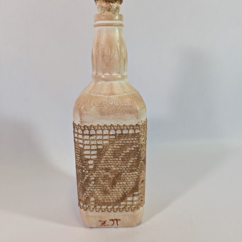 Decorative bottle handmade 25cm used