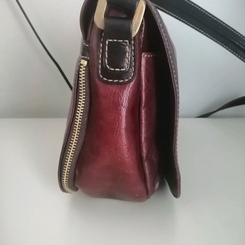 Enzo Angiolini shoulder bag used, brown-burgundy