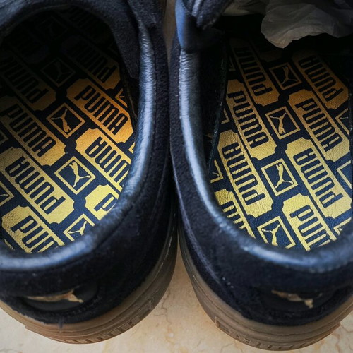 Puma Platform velvet black shoes used size 40