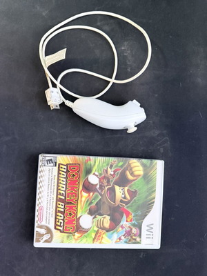 Donkey Kong Barrel Blast Nintendo Wii game used with Nunchuk NTSC USA