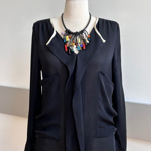 Day by Malene Birger silky blouse size S like new, black