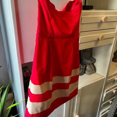 Zara strapless dress S coral like new