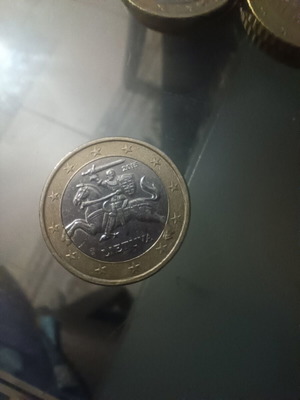 Lithuania 1 euro coin 2015 used