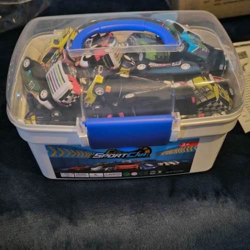 Toy cars brand new, pack of 50 with carrying case