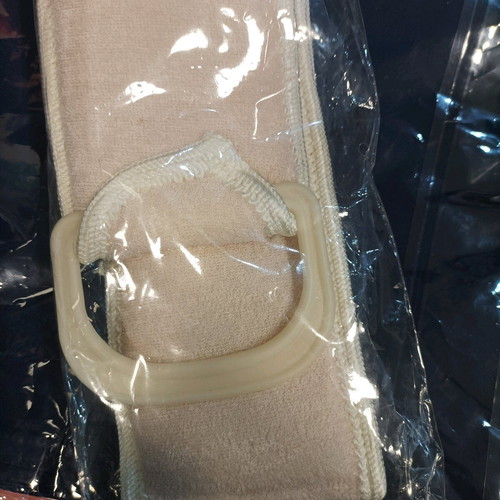 Bath scrubber new from natural loofah sponge with ergonomic handle