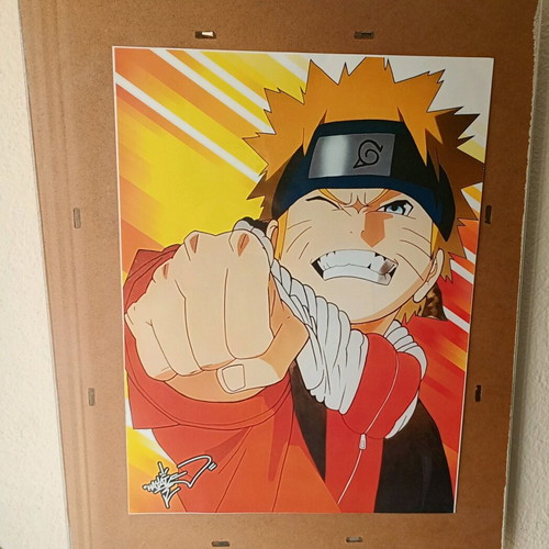 Naruto wallpaper used, signed by Hayate, high-quality thick paper