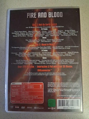 Manowar Fire and Blood DVD, metal