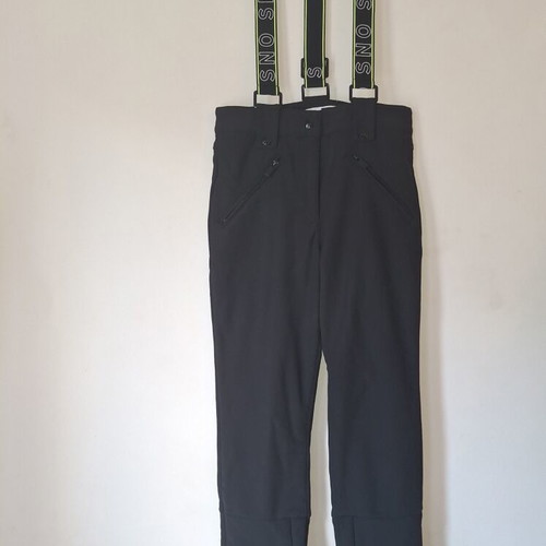 Ski pants M/38/10 black with removable suspenders like new
