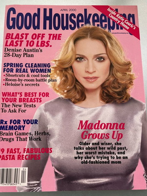 Good Housekeeping 2000 magazine used with Madonna on cover