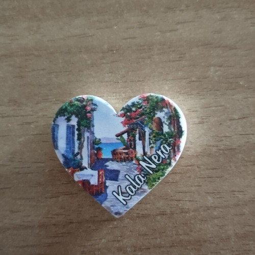 Heart-shaped magnet from Kala Nera Pelion
