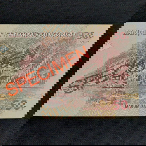 SPECIMEN. CONGO 50 FRANCS.