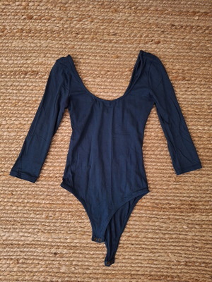 Bershka Women's Elastic Bodysuit like new, blue and green, elbow sleeve