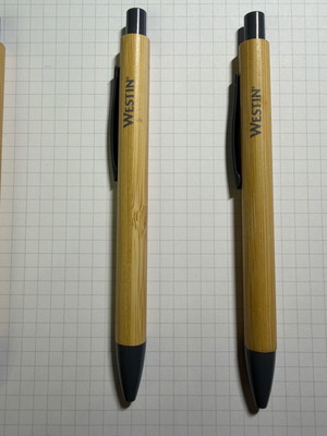 Westin Hotels bamboo pen set of 6, eco-luxury