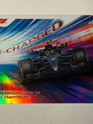 2024 Topps Chrome F1 Refractor Lewis Hamilton Recharged card like new