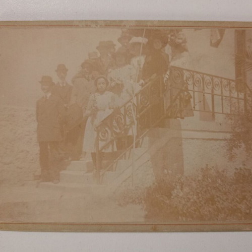 Thick cardboard photo used, small, possibly family