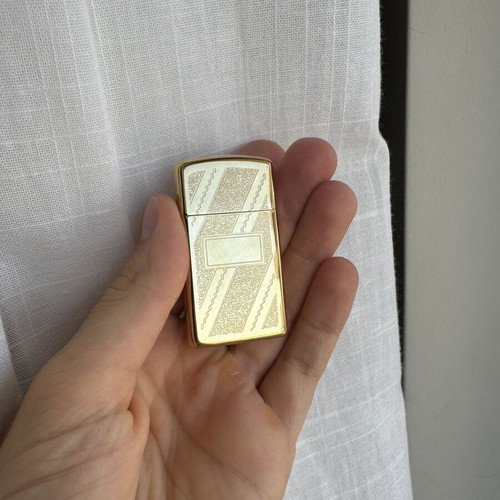 Zippo Slim Venetian Brass lighter vintage, like new