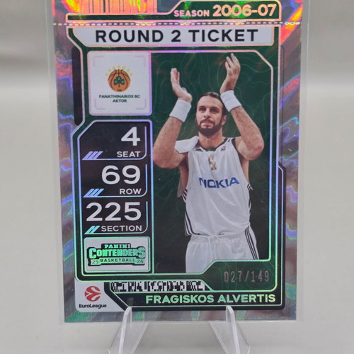 Fragiskos Alvertis Round 2 Ticket Panini Contenders EuroLeague 2025-26