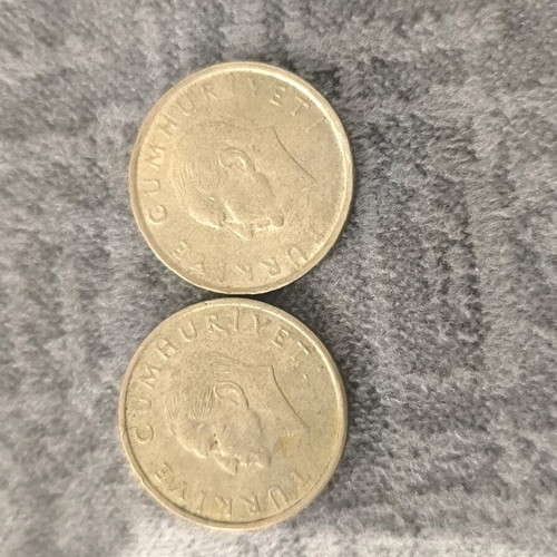 Turkish lira used, 10 bin lira 1997 and 1998