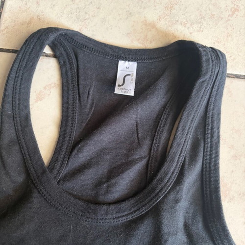 Sol's Eat Sleep Rave Repeat sleeveless top size M like new, black