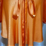  Φούστα σατέν κρουαζέ πορτοκαλί Bershka   No  έως XL