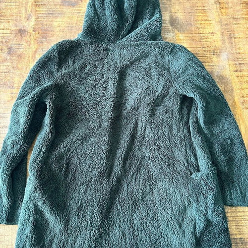 Only Hooded Teddy Fleece Coat, Dark Green, Size M
