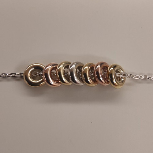 Links of London Mini Sweetie Necklace, Sterling Silver and 18kt Gold Vermeil