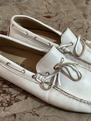 Migato white moccasins like new, size 41