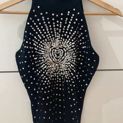 Top used, black, size S