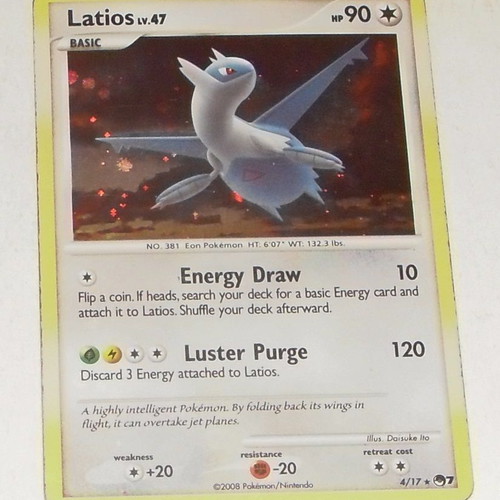 Pokemon Holo Latios card used from Pop Series 7 set 4/17
