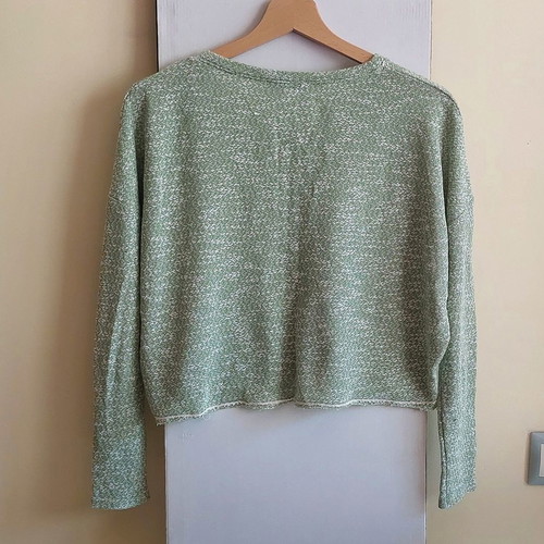 Pink Woman loose blouse, size Small, pale green