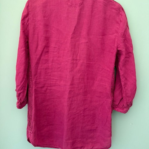 Massimo Dutti fuchsia shirt with pintuck details