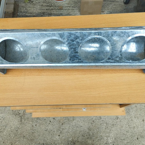 Galvanized feeder for chickens and ducks new, 1 meter long