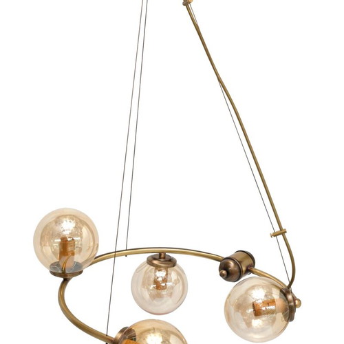 Modern Ceiling Light new, brass and steel, 4 lights E14