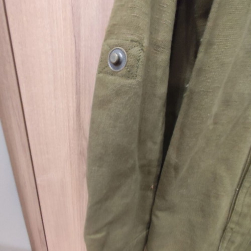 Stradivarius shacket boho embroidered, size S, khaki