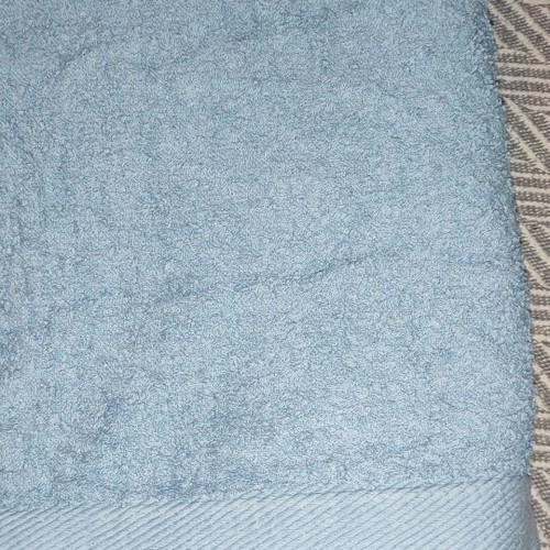 Bath towel used 100×142 light blue