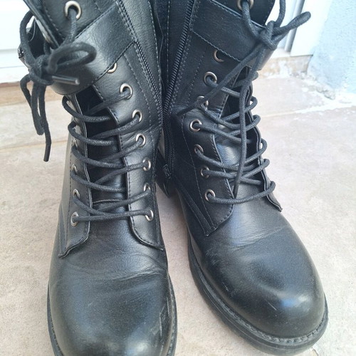 Black ankle boots size 37 used, very good condition