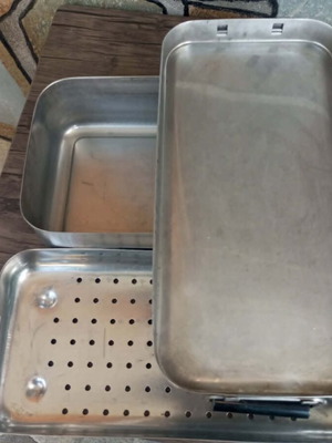 Stainless Steel Sterilization Box with Handles used