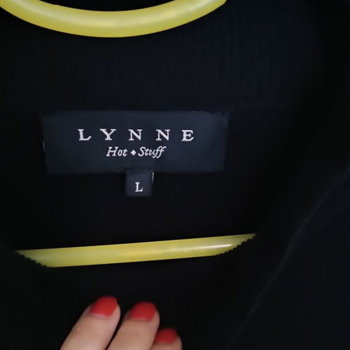 Lynne Black Elastic Dress With Transparent Puffy Sleeves Like New