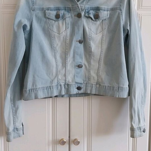 Esmara denim jacket turquoise like new, size M