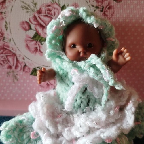 Doll with Handmade Dress and Hat New