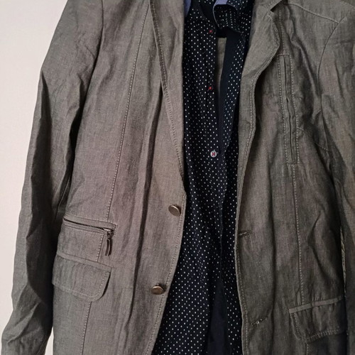 Suit medium like new with shirt, gray