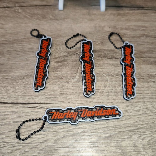 Harley-Davidson Set of 4 Keychains New with 3D Printing