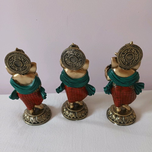 Ganesa statues used, set of 3, 20 cm height
