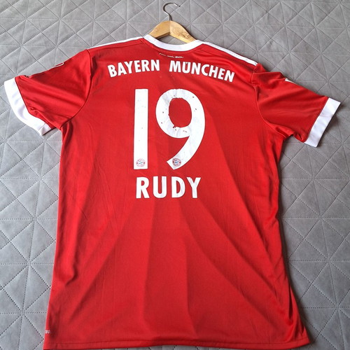 Adidas Bayern Munchen 17/18 football jersey used, Rudy #19, size L