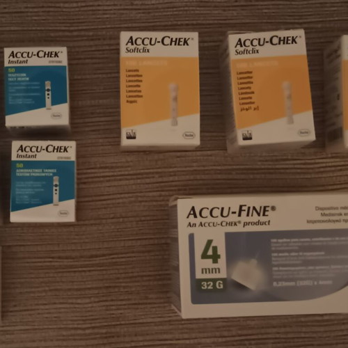 Accu-Chek Blood Sugar Test Set new, includes strips lancets and needles