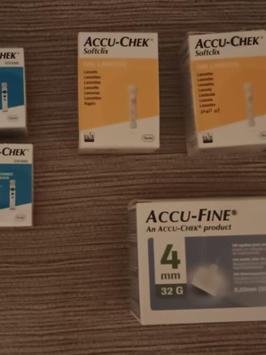 Accu-Chek Blood Sugar Test Set new, includes strips lancets and needles