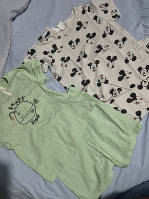 Σετ καλοκαιρινές πιτζάμες H&M Mickey Mouse και Orchestra μέγεθος 92cm σαν καινούργιο