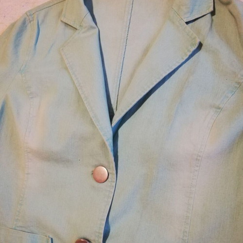 Turquoise denim jacket medium size like new, size M